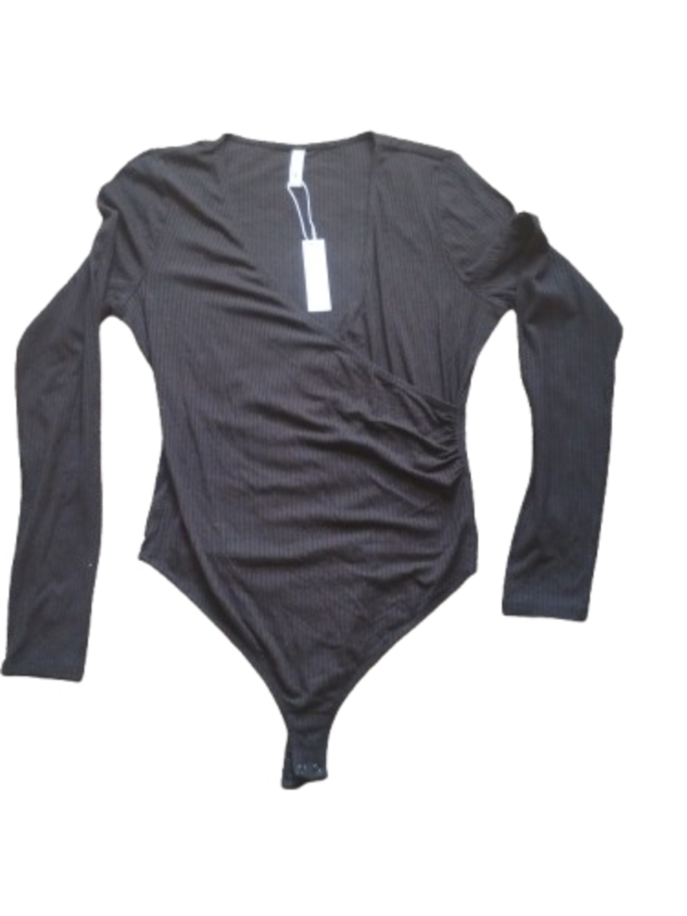 New with tags Gentle Fawn Madeira bodysuit‎ L black ribbed wrap